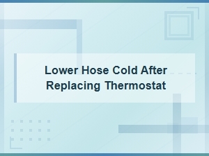 Lower Radiator Hose Cold After Replacing Thermostat: Diagnosis and Fixes